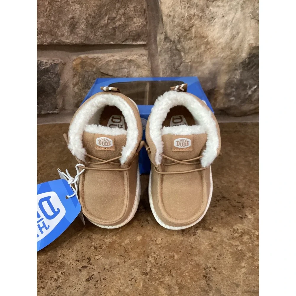 Hey Dude LilDude Cozy Tobacco Brown Toddler Boots 44269-2DM Size US Size C4 NIB